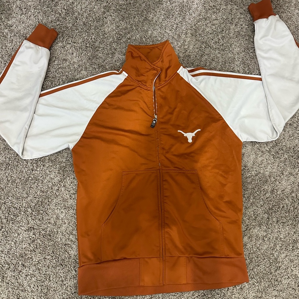 Men's Burnt Orange and White Track Jacket